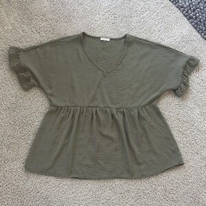 Jodifl from Pinkblush Maternity Olive Ruffle Flutter Sleeve Blouse